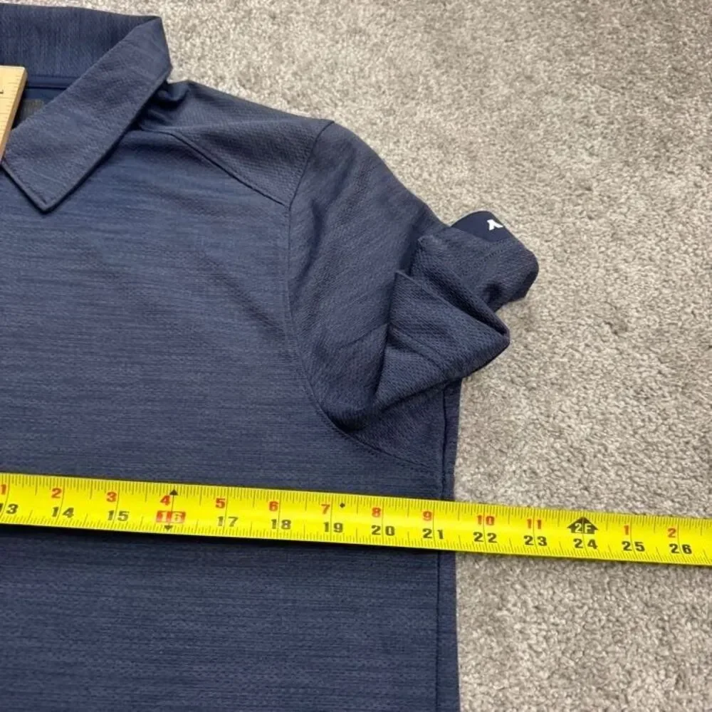 Oakley Performance Golf Polo Shirt Mens Medium Heather Blue Activewear Athletic